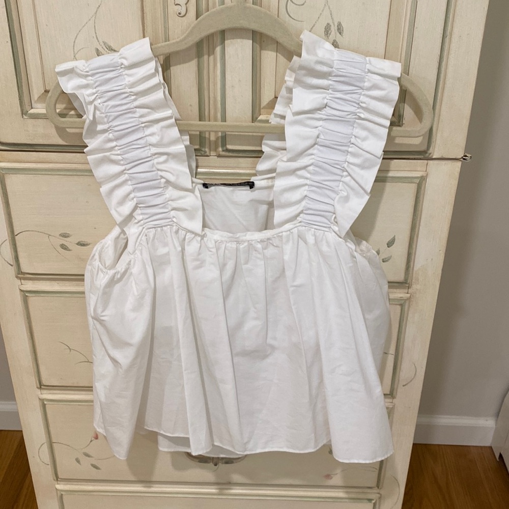 Zara poplin blouse